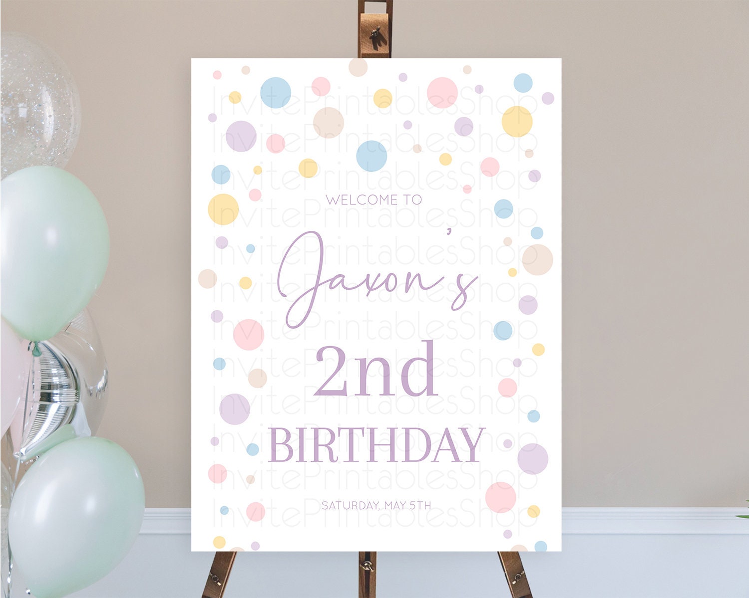 Editable Rainbow Welcome Sign Pastel Welcome Board Pastel Rainbow Confetti W