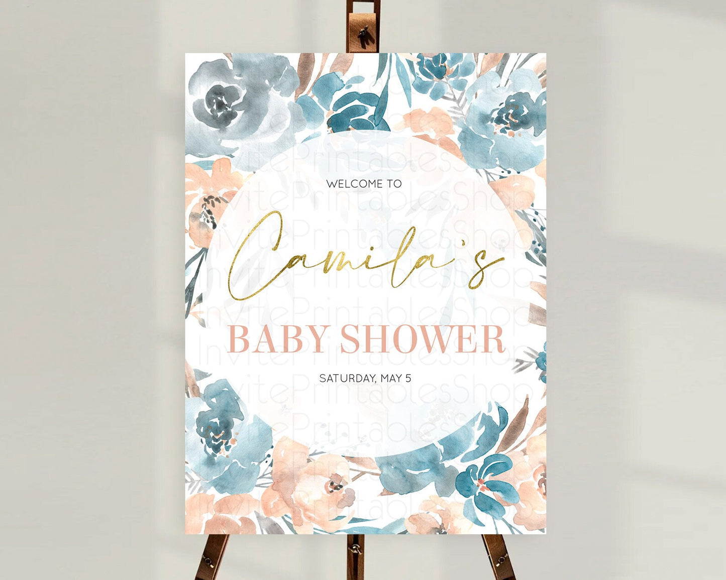 Secret Garden Baby Shower Welcome Sign Wildflower Welcome Board Pastel Flower Garden Welcome Poster Boho Wildflower Welcome Sign D10190