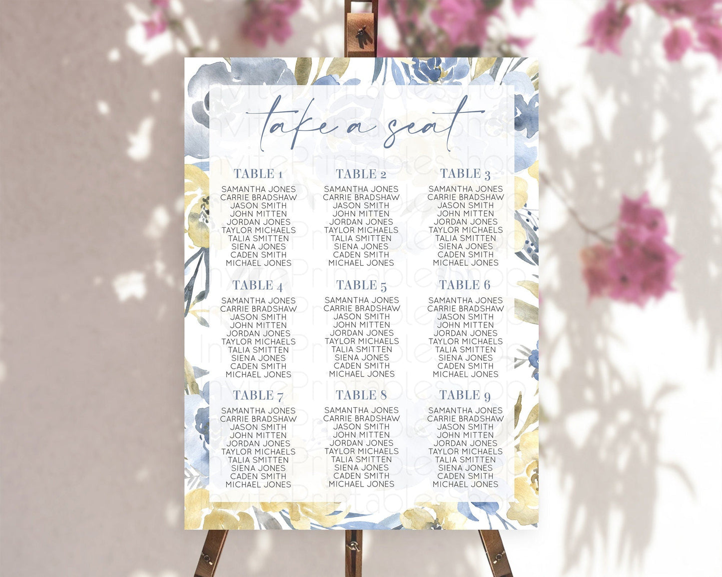 Secret Garden Seating Chart Wildflower Seating Chart Pastel Flowers Seating Chart Enchanted Garden Boho Floral Take A Seat Decor D10189