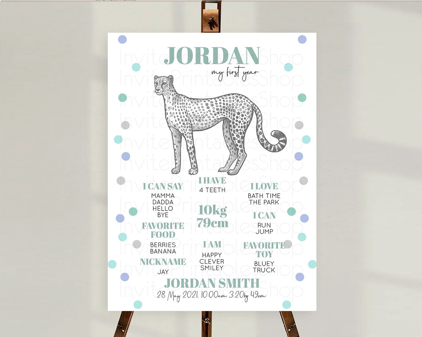 Cheetah First Birthday Milestone Board Cheetah Milestone Poster Cheetah Decor Safari Adventure Cheetah First Birthday Welcome Sign D10857