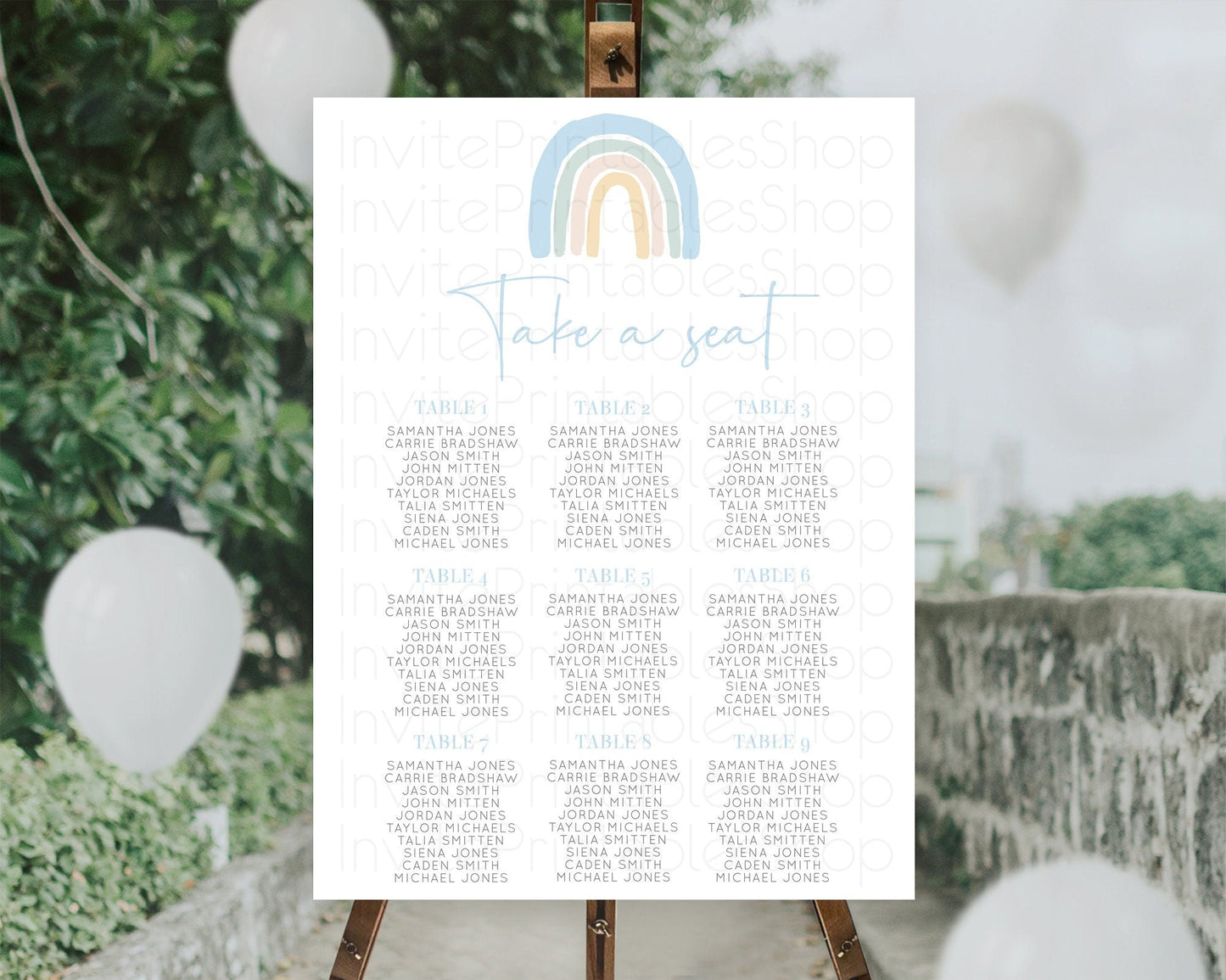 Pastel Rainbow Seating Chart Boho Rainbow Seating Chart Rainbow Seating Chart Pastel Seating Chart Boho Rainbow Seating Sign D10200