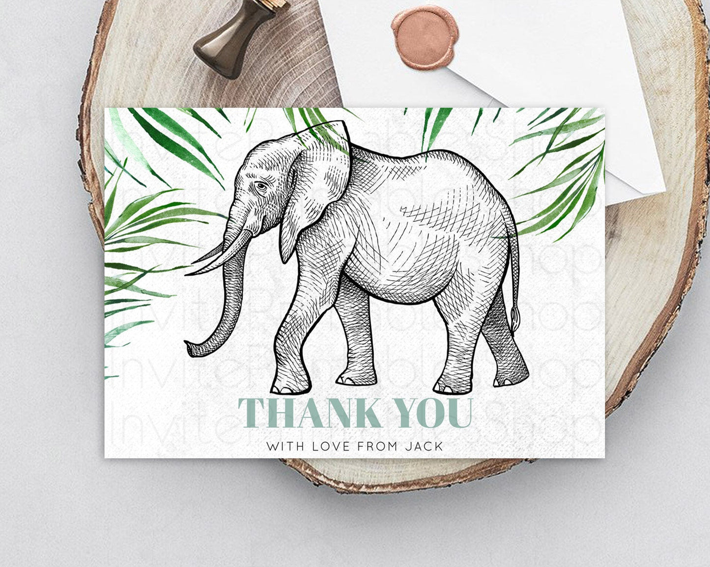Pastel Elephant Thank You Rainbow Elephant Thank You Card Colorful Rainbow Birthday Thank You Pastel Teacher Thank You Card Template D10850
