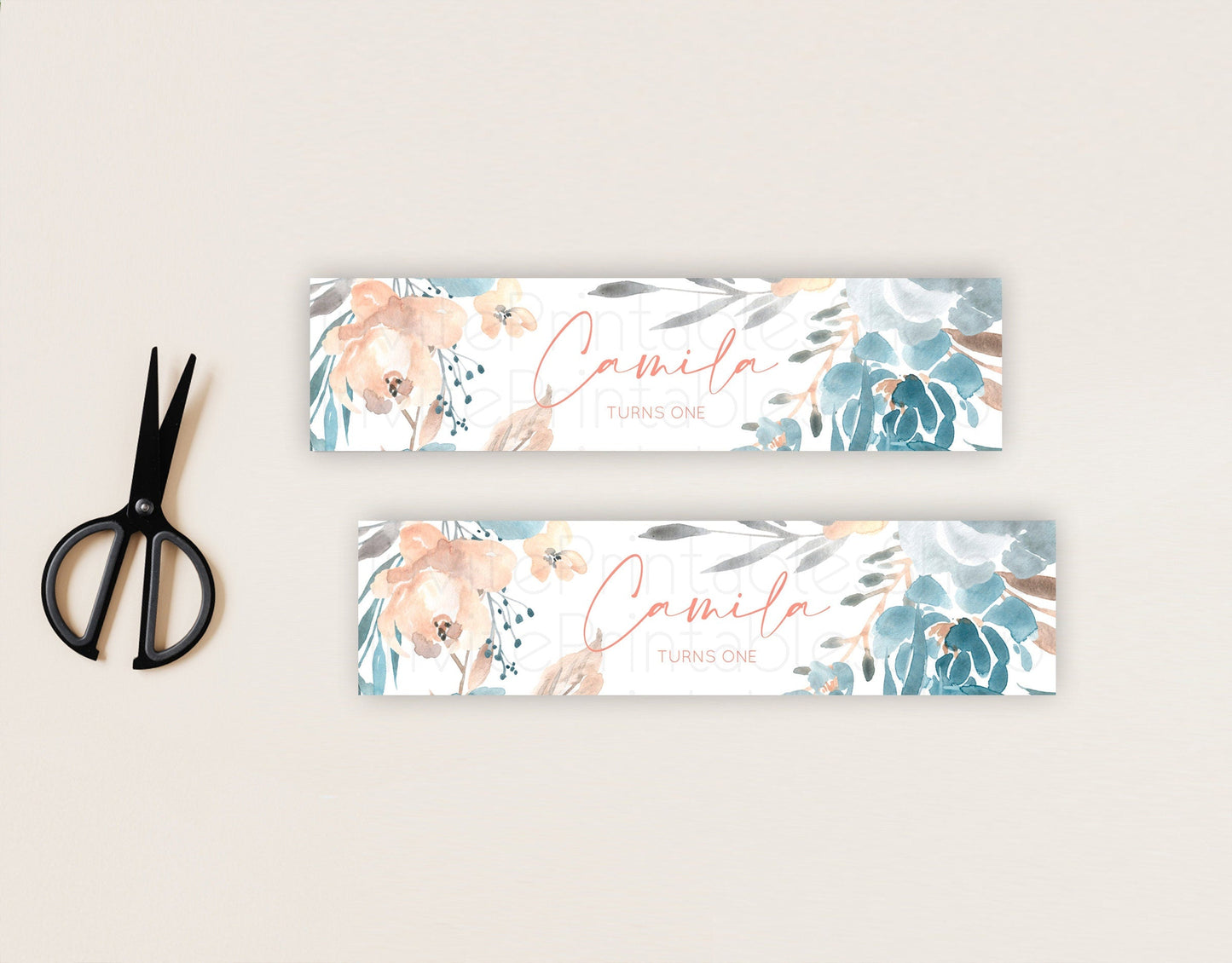 Wildflower Water Label Template Secret Garden Water Label Pastel Floral Garden Party Decor Boho Flowers Birthday Baby Shower Wedding D10190