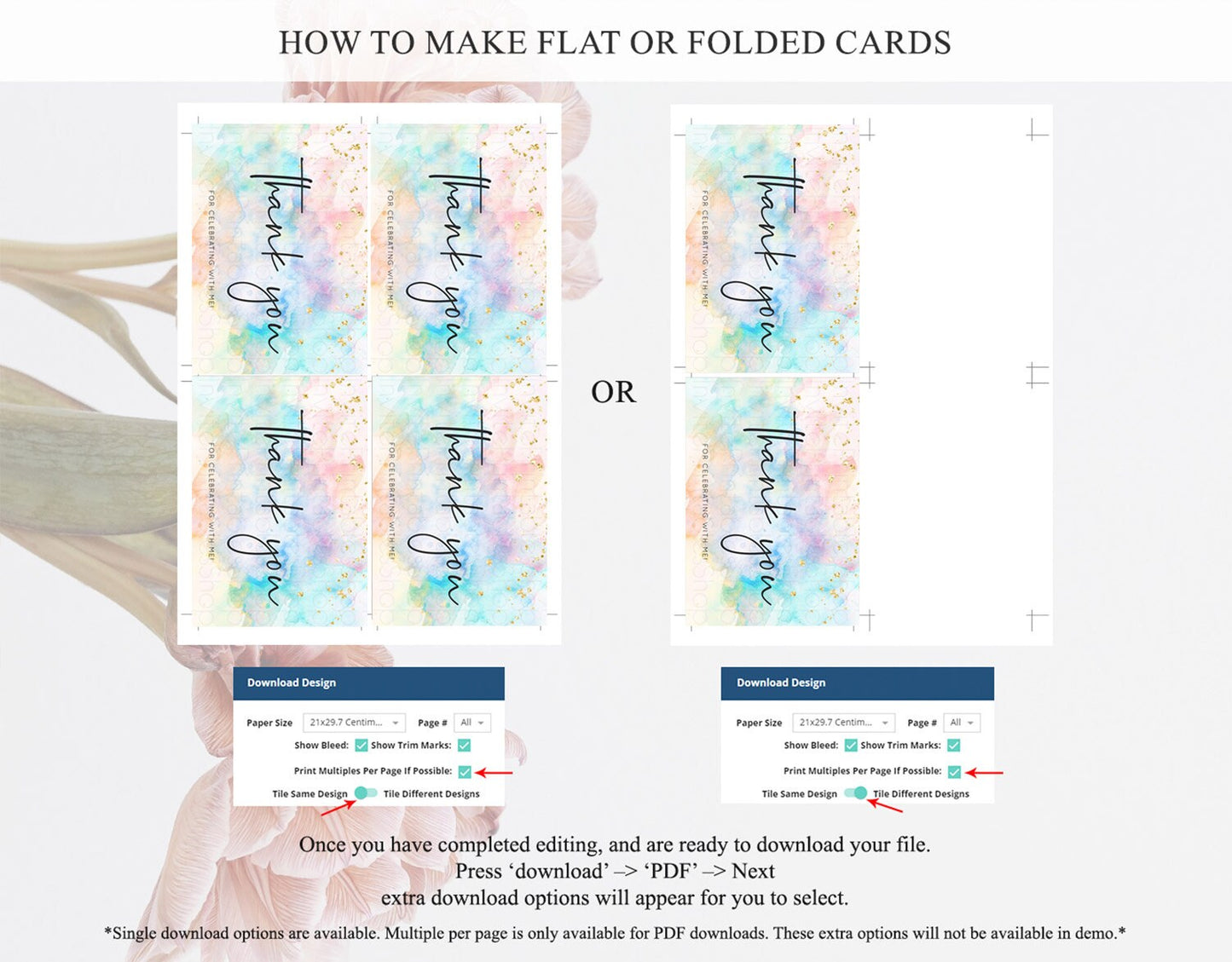 Pastel Thank You Rainbow Thank You Card Colorful Pastel Birthday Thank You Card Confetti Watercolor Pastel Teacher Thank You Cards D10266