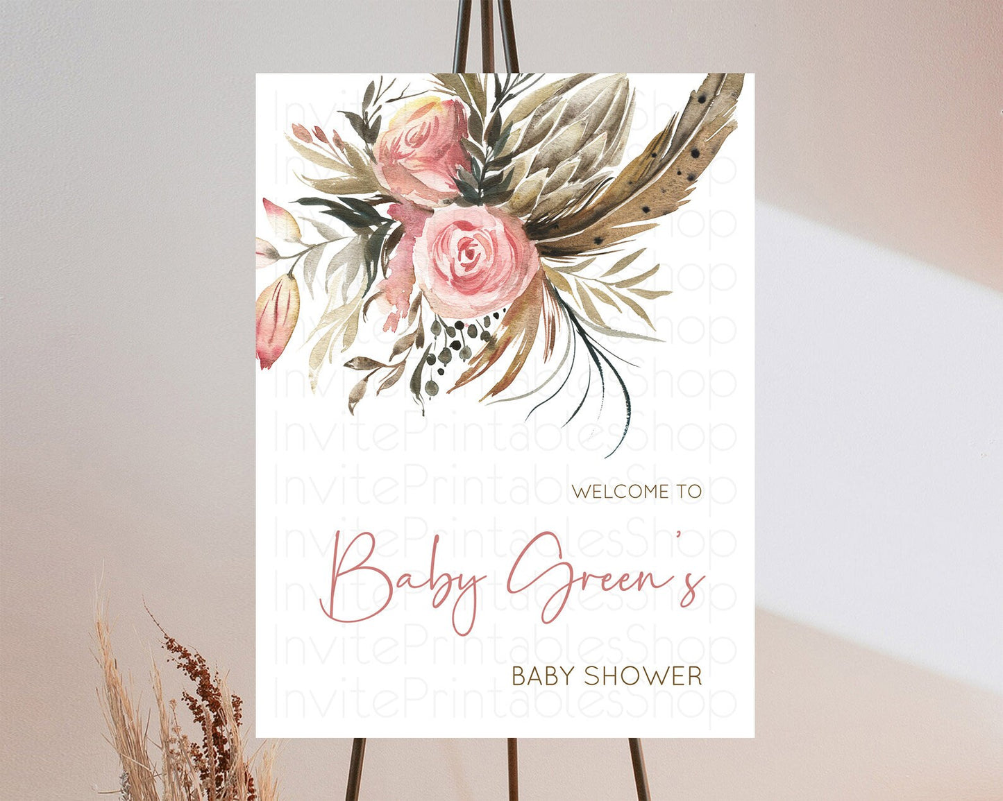 Secret Garden Baby Shower Welcome Sign Wildflower Welcome Board Pastel Flower Garden Welcome Poster Boho Wildflower Welcome Sign D10686