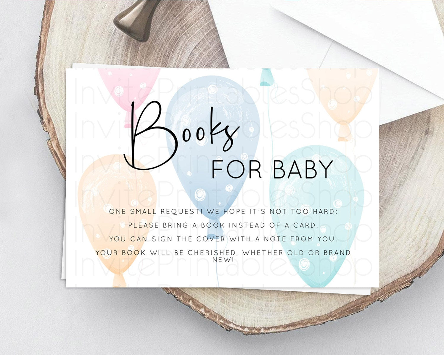 Editable Pastel Balloons Books For Baby Card Colorful Balloon Book Insert Ra