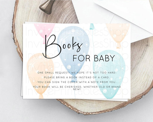 Editable Pastel Balloons Books For Baby Card Colorful Balloon Book Insert Ra