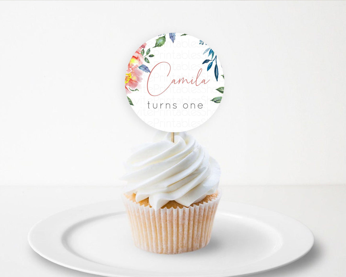 Secret Garden Cupcake Toppers Wildflower Cupcake Toppers Pastel Flowers Cupcake Toppers Enchanted Garden Boho Floral First Birthday D10751