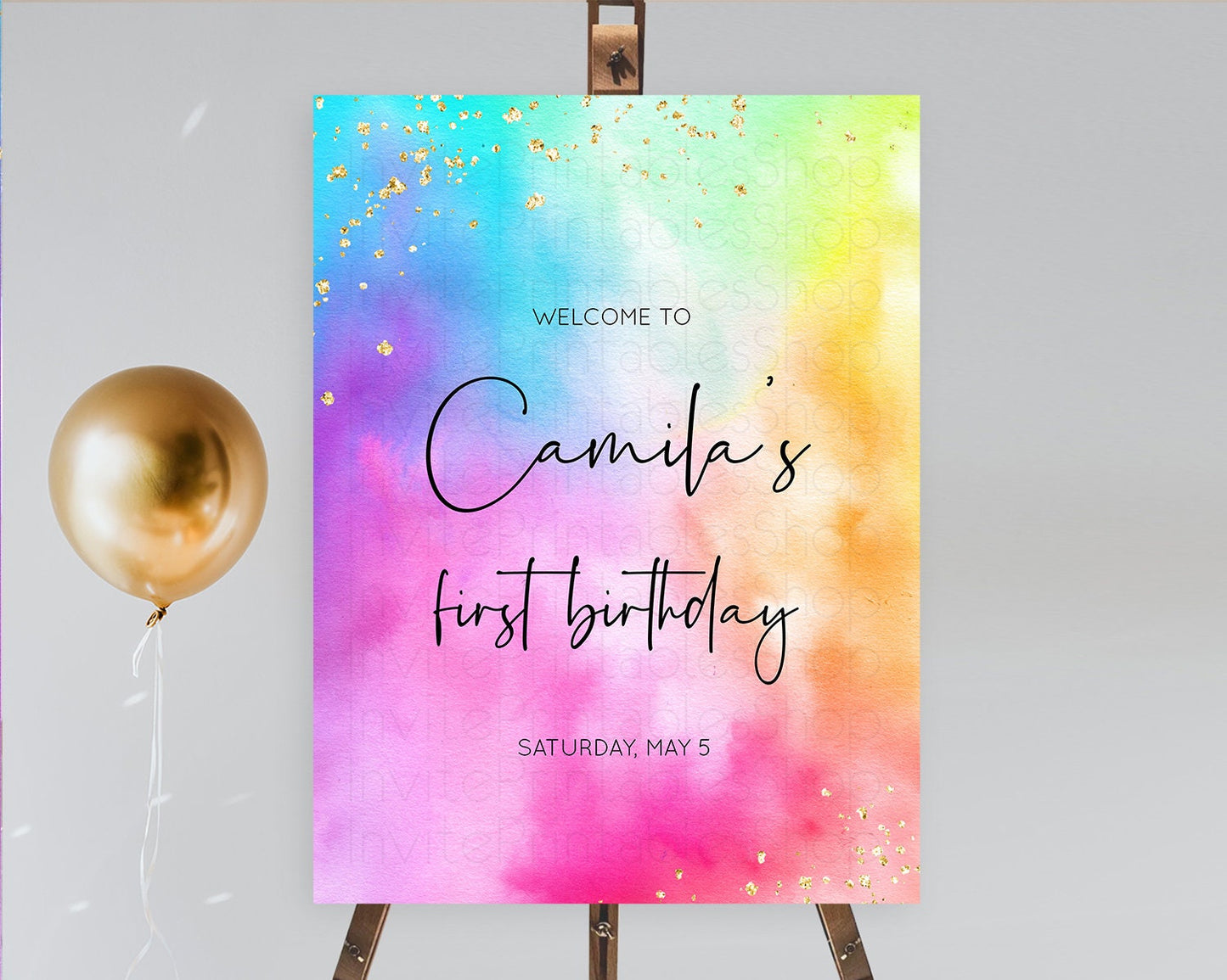 Tie Dye Welcome Board Rainbow Tie Dye Welcome Sign Pastel Welcome Poster Colorful Pastel Welcome Rainbow First Birthday Welcome Sign D10456