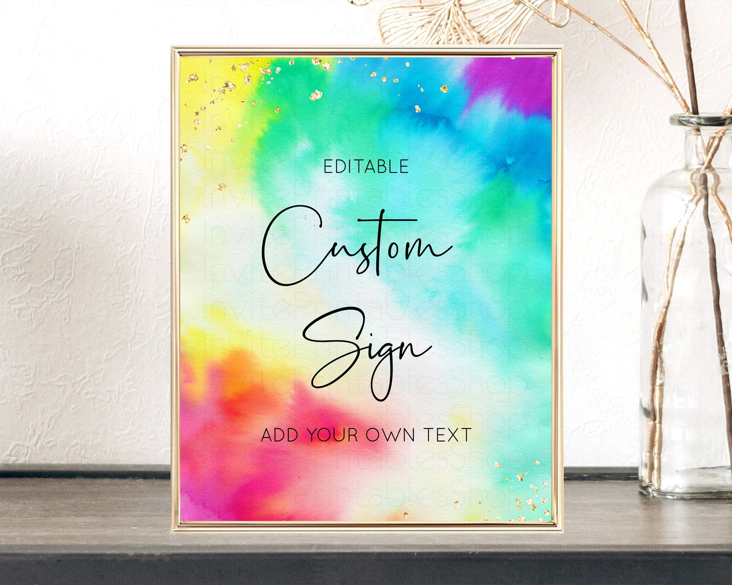 Pastel Rainbow Sign Cards Gifts Sign Table Signs Diaper Sign Books Sign Food Sign Custom Sign Glitter Wedding Birthday Baby Shower 8x10 511