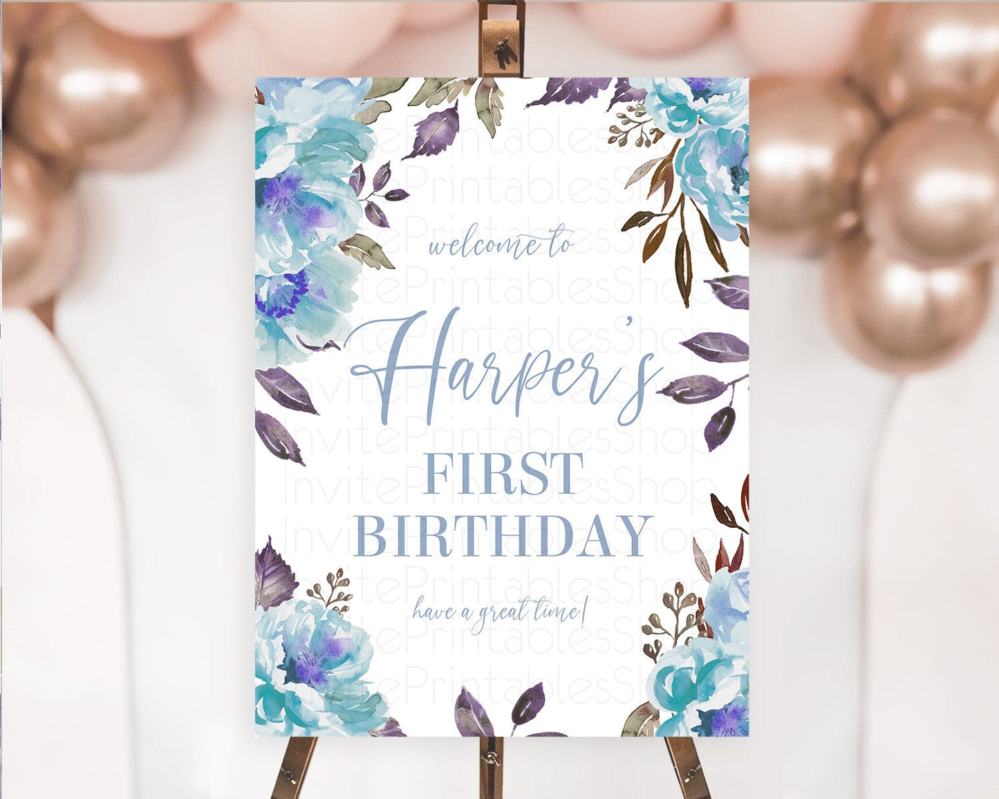 Secret Garden Welcome Sign Wildflower Welcome Board Pastel Flower Garden Welcome Poster Boho Wildflower First Birthday Welcome Sign D10730