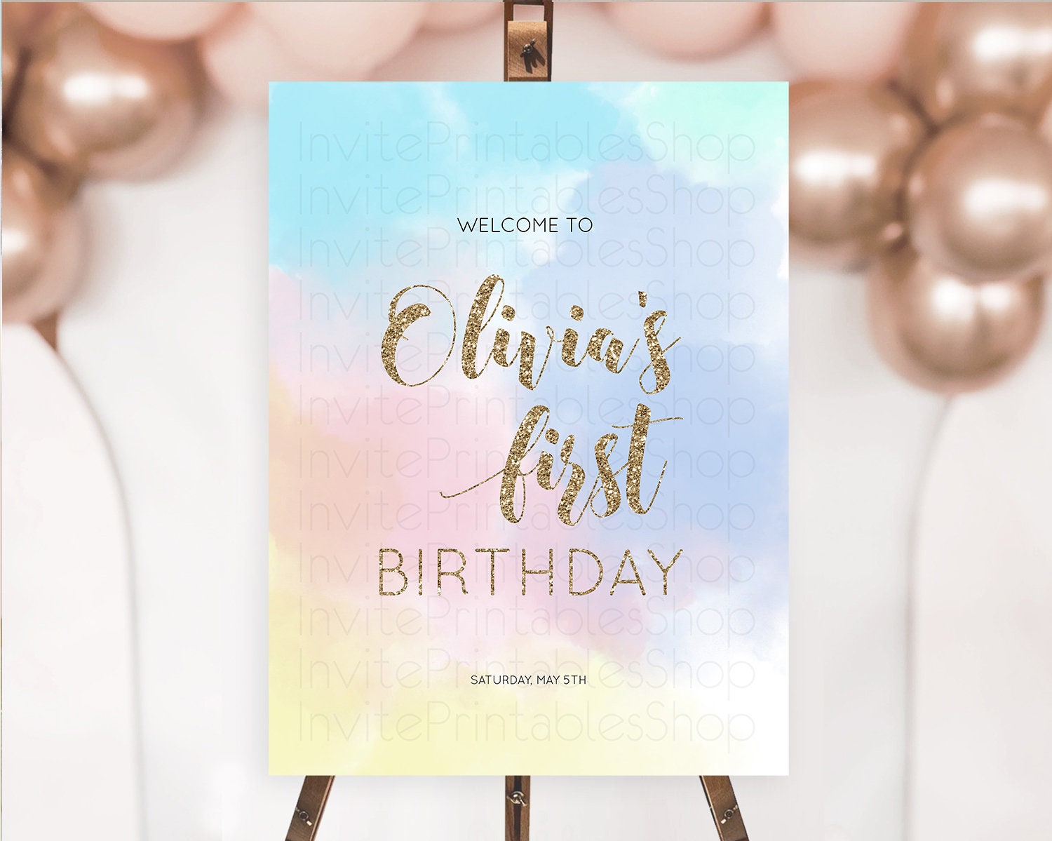 Editable Pastel Welcome Sign Pastel Rainbow Welcome Sign Colorful Rainbow Co