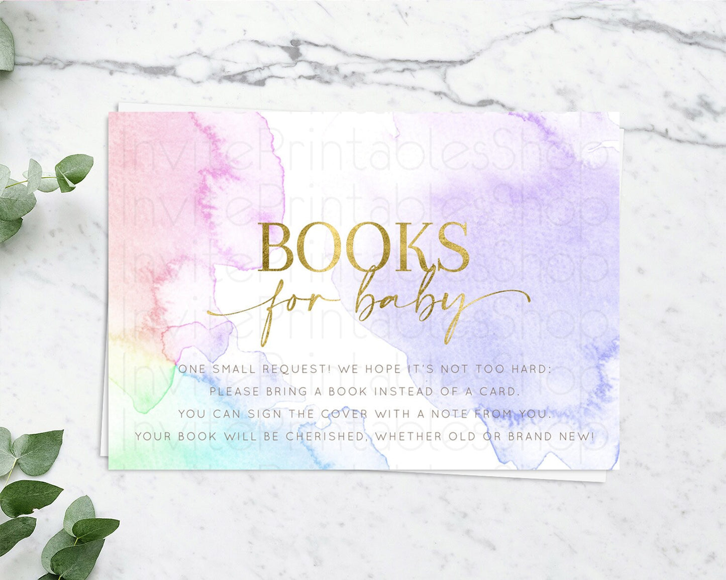 Pastel Books For Baby Card Pastel Rainbow Book Insert Colorful Ombre Watercolor Book Card Confetti Glitter Baby Book Poem Request D10215