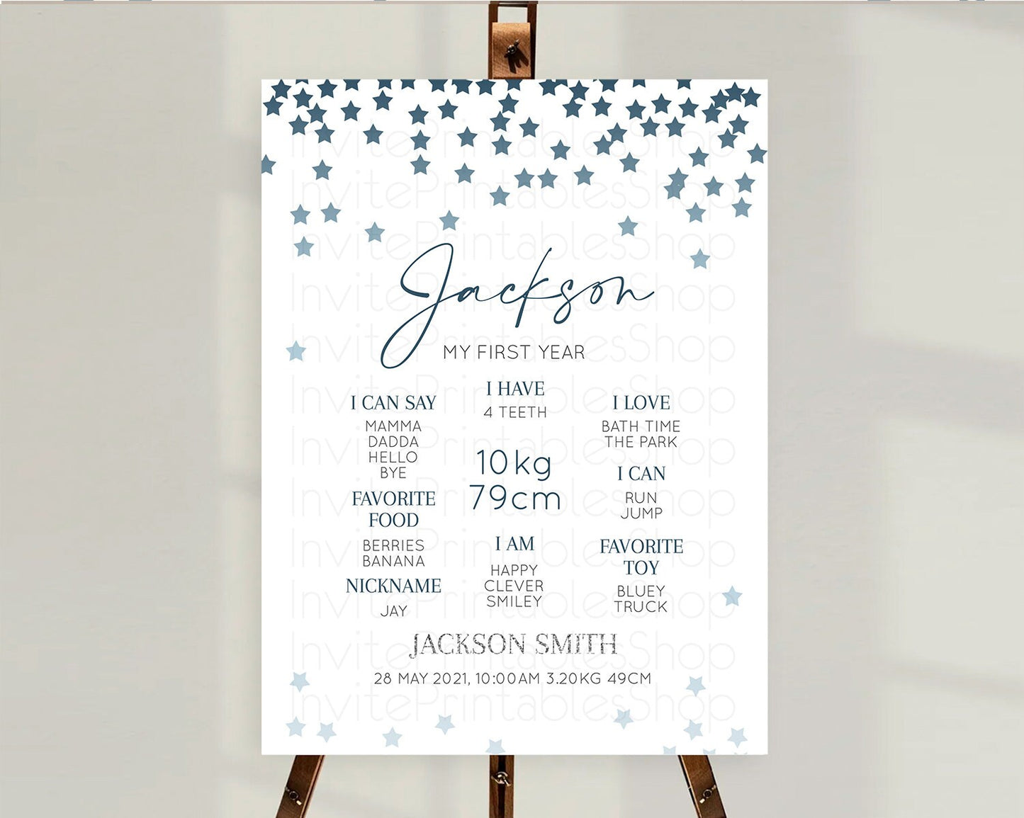 Star First Birthday Milestone Poster Pastel Stars Milestone Shooting Star Rainbow Colorful Confetti Twinkle Little Star 1st Birthday D10308