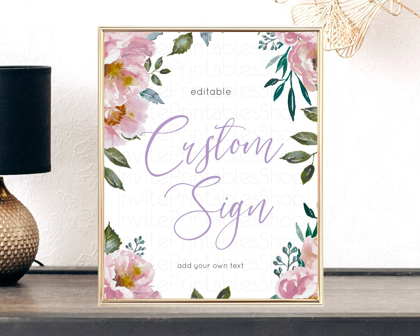 Wildflower Floral Table Sign Decor Secret Garden Sign Template Pastel Floral Garden Party Boho Flowers Birthday Baby Shower Wedding D10729