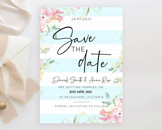 Editable Wildflower Save The Date Template Secret Garden Save The Date Paste