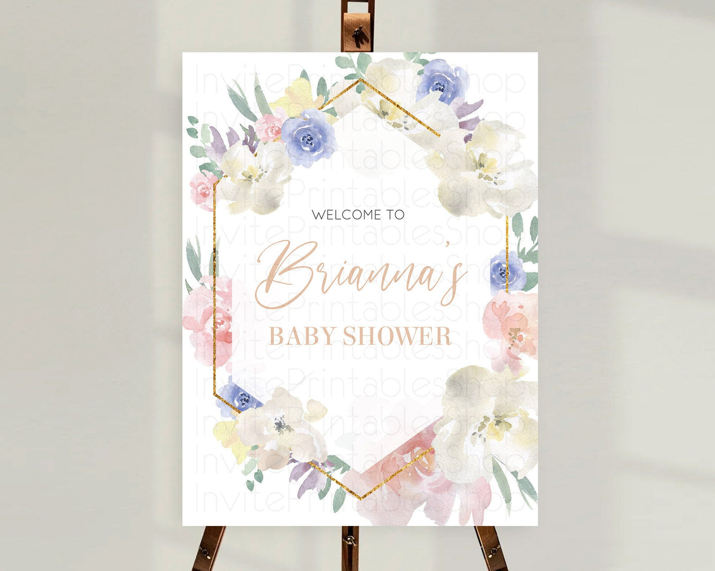 Secret Garden Baby Shower Welcome Sign Wildflower Welcome Board Pastel Flower Garden Welcome Poster Boho Wildflower Welcome Sign D10254