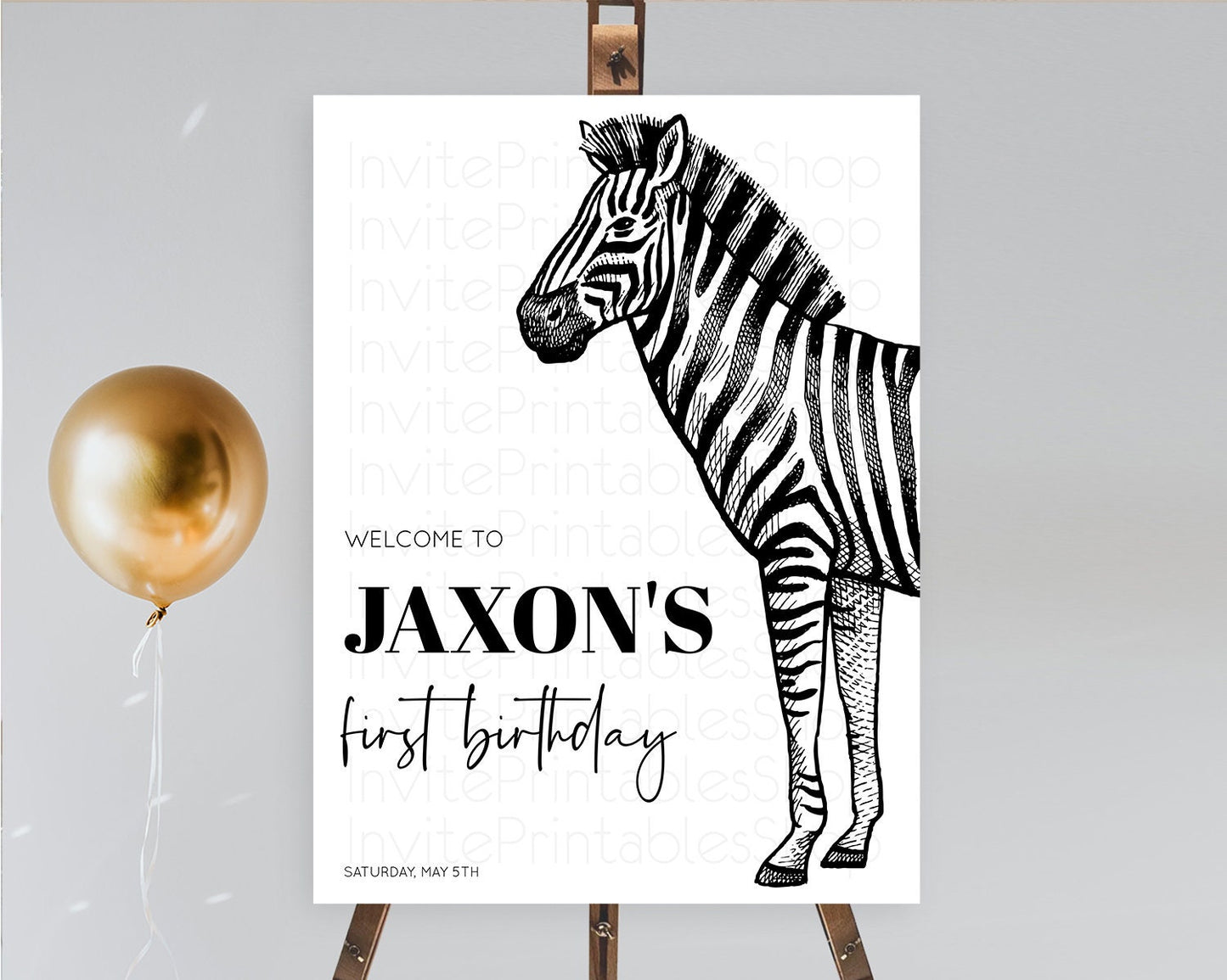 Zebra Welcome Sign Zebra Welcome Board Zebra Welcome Poster Safari Décor Dried Palm Fern Zoo Party Zebra First Birthday Welcome Sign D10249