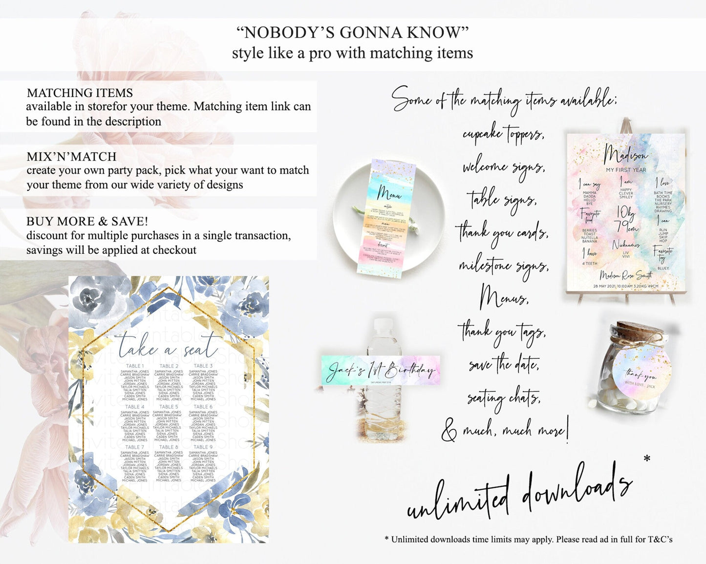 Secret Garden Seating Chart Wildflower Seating Chart Pastel Flowers Seating Chart Enchanted Garden Boho Floral Take A Seat Decor D10782