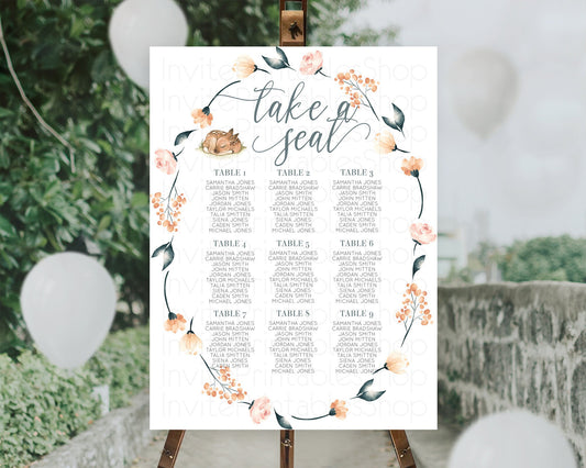 Editable Fawn Seating Chart Deer Seating Chart Enchanted Forest Party Butter