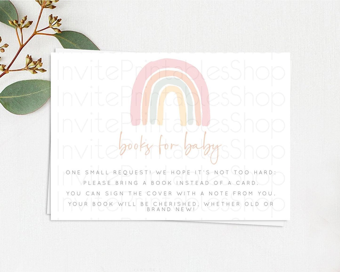 Pastel Rainbow Books For Baby Card Boho Rainbow Book Insert Boho Rainbow Book Card Pastel Watercolor Baby Shower Book Poem Request D10162