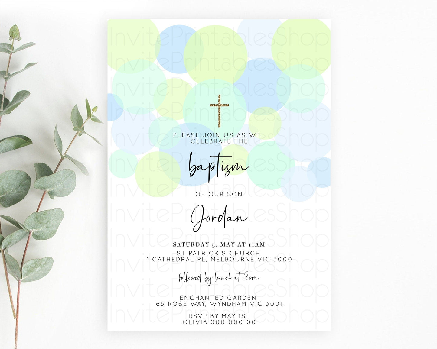 Pastel Baptism Invitation Blue Confetti Baptism 1st Birthday Invitation Confetti Bubbles Christening Invitation Holy Communion D10227