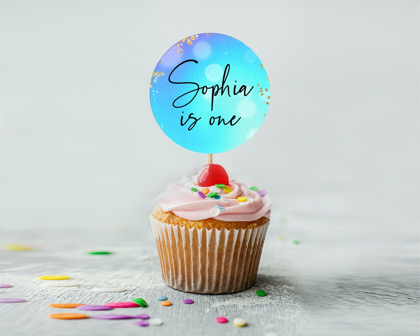 Mermaid Cupcake Toppers Mermaid Cupcake Rainbow Fish Under The Sea Colorful Pastel Mermaid Pool Party Decor Mermaid First Birthday D10573