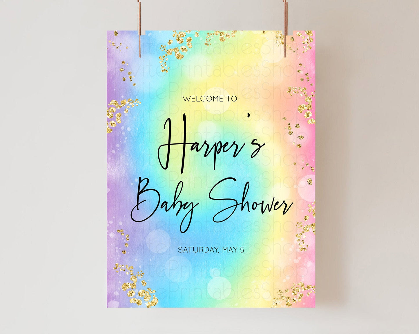 Tie Dye Baby Shower Welcome Board Rainbow Tie Dye Welcome Sign Pastel Welcome Poster Colorful Pastel Welcome Rainbow Tie Dye Sign D10568