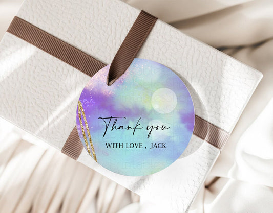 Editable Tie Dye Thank You Gift Tags Rainbow Tie Dye Thank You Tags Pastel F