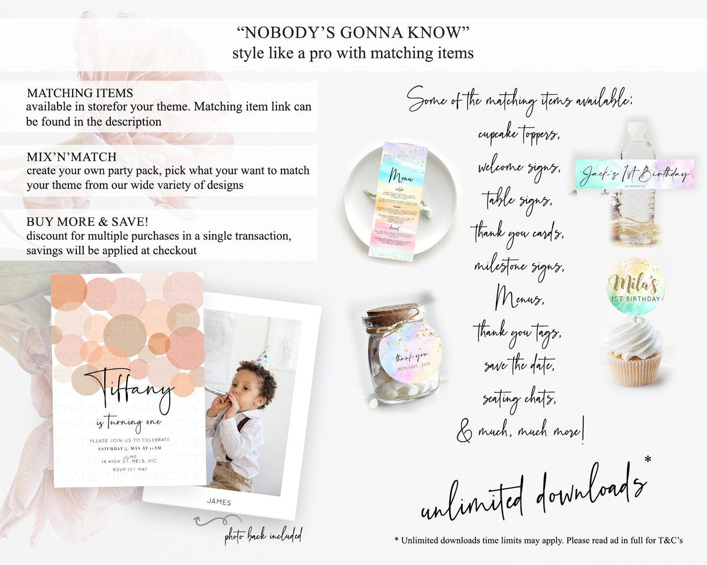 Pastel Birthday Invitation Pastel Confetti Birthday Invitation Bubbles Invitation Colorful Rainbow Confetti 2nd 1st First Birthday D10230