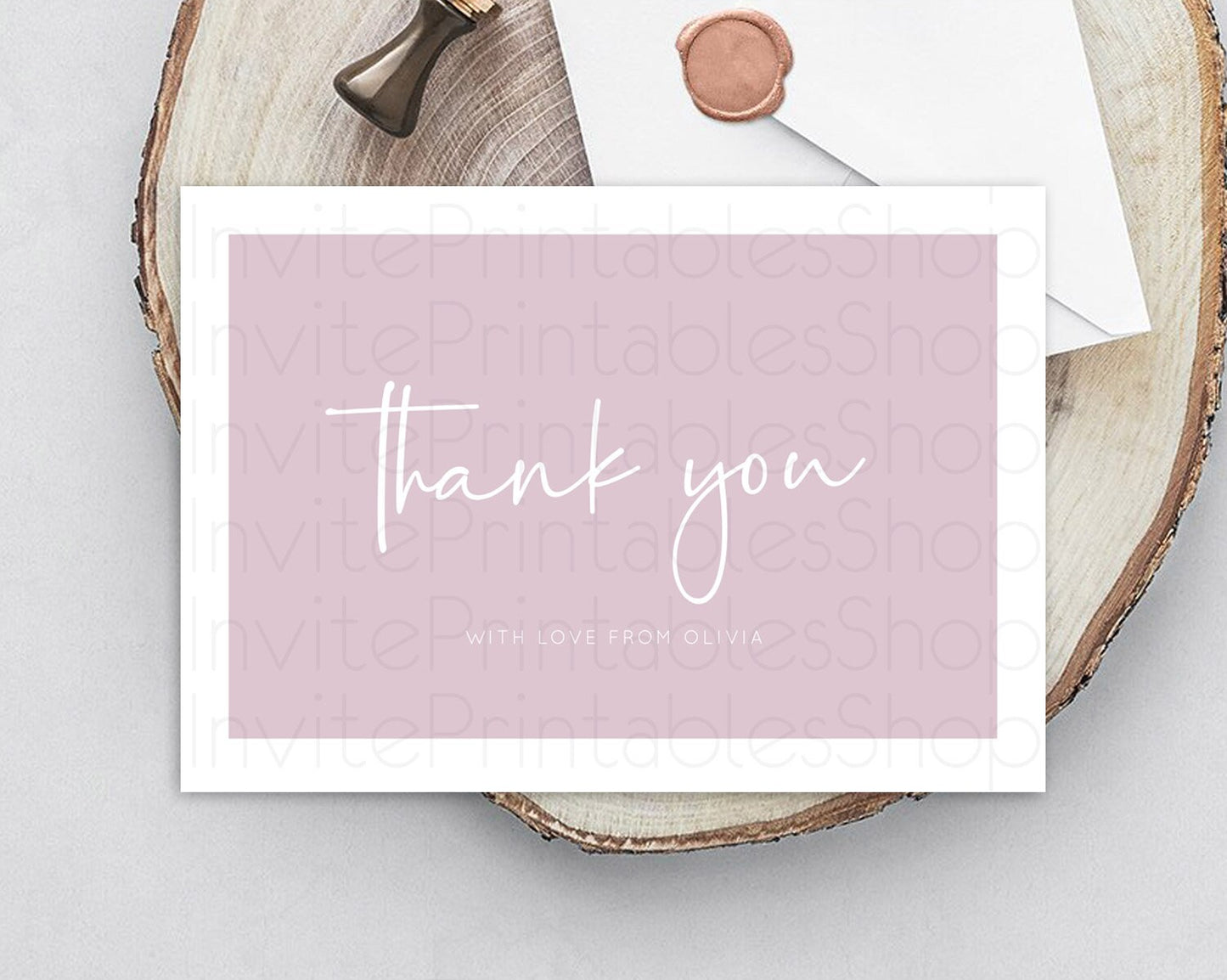 Pink Thank You Pastel Pink Thank You Card Pink Birthday Thank You Card Modern Pink Cards Simple Pink Teacher Thank You Card Template D10940