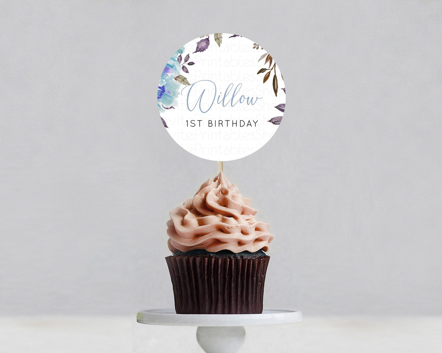 Secret Garden Cupcake Toppers Wildflower Cupcake Toppers Pastel Flowers Cupcake Toppers Enchanted Garden Boho Floral First Birthday D10730