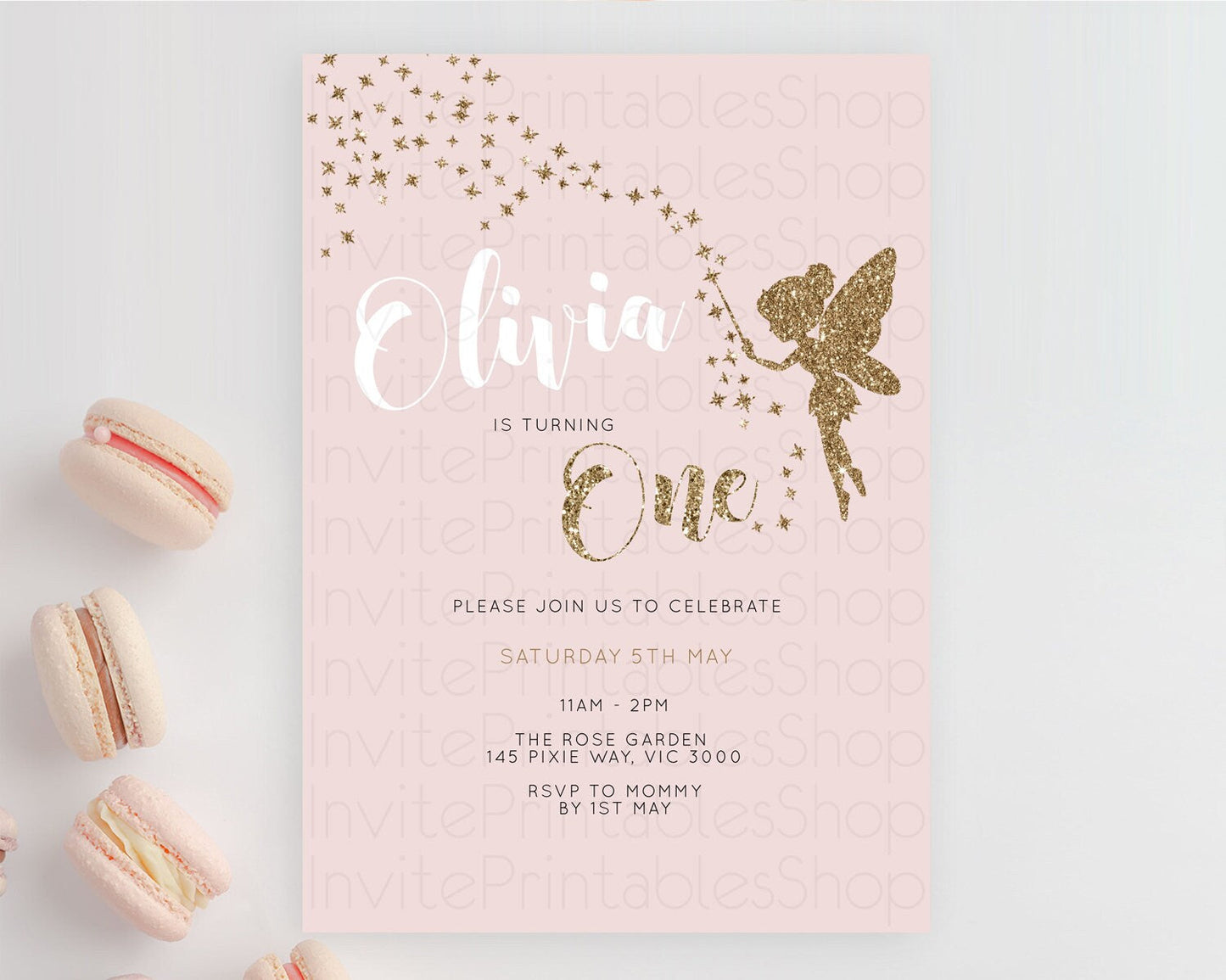 Fairy Birthday Invitation Fairy Invites Fairy Tea Party Fairy Garden Birthday Secret Garden Enchanted Garden Pastel Floral Butterfly D10899