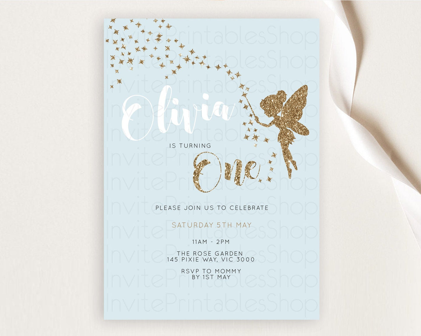 Fairy Birthday Invitation Fairy Invites Fairy Tea Party Fairy Garden Birthday Secret Garden Enchanted Garden Pastel Floral Butterfly D10907