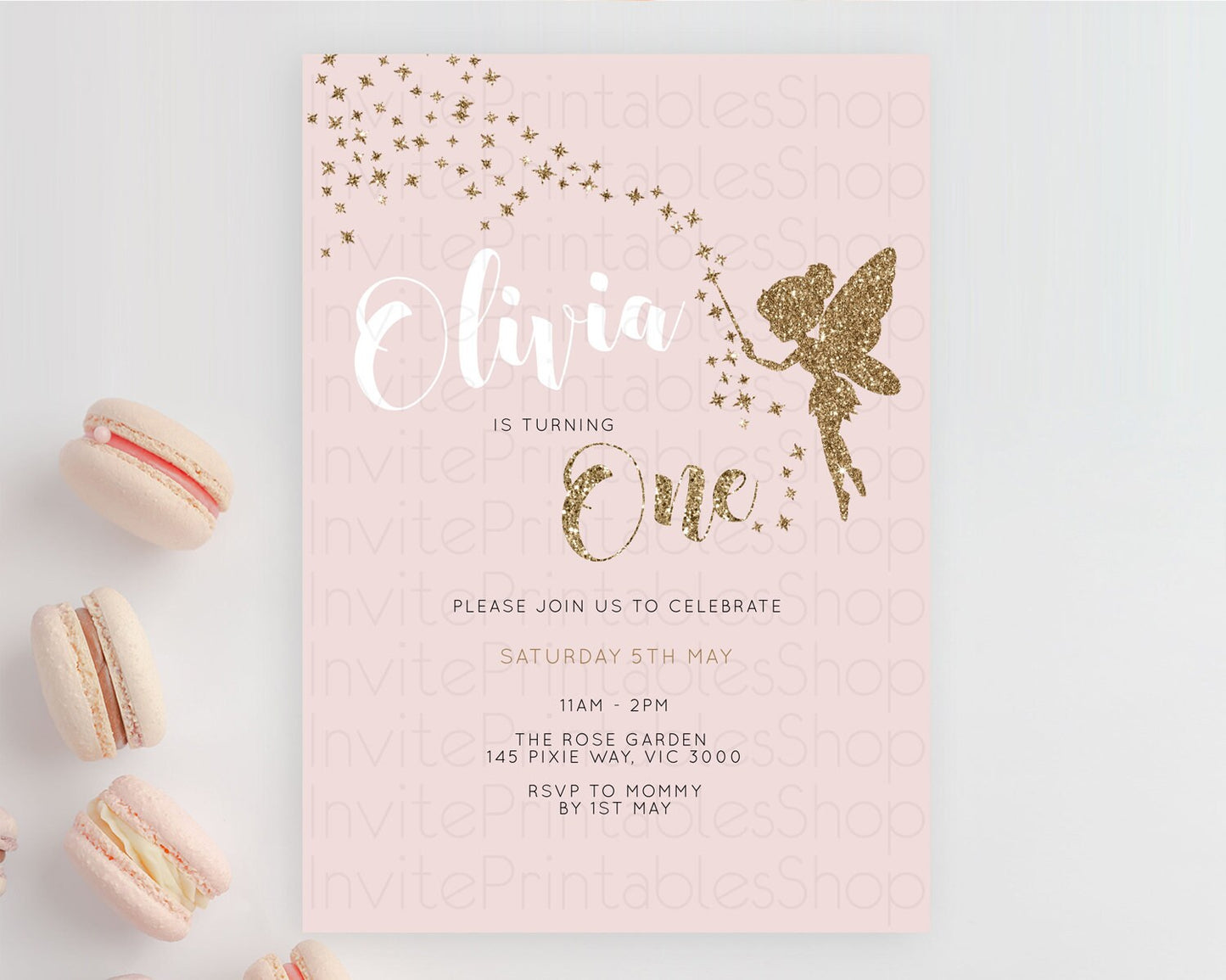 Fairy Birthday Invitation Fairy Invites Fairy Tea Party Fairy Garden Birthday Secret Garden Enchanted Garden Pastel Floral Butterfly D10899