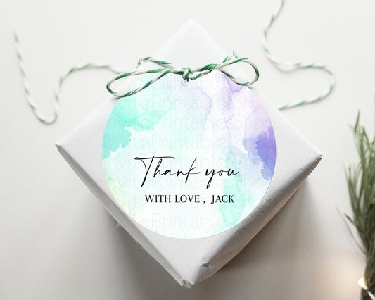 Editable Pastel Thank You Tags Rainbow Thank You Gift Tags Colorful Pastel F