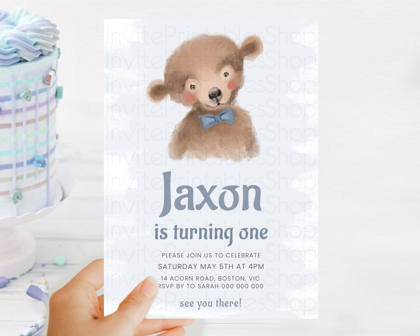 Bear Birthday Invitation Bear Invitation Forest Baby Invites Bear Woods Party Forest Adventure Bear Hunt Party 2nd First Birthday D10541