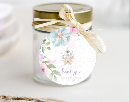 Editable Princess Thank You Tags Castle Thank You Gift Tags Secret Garden Fa
