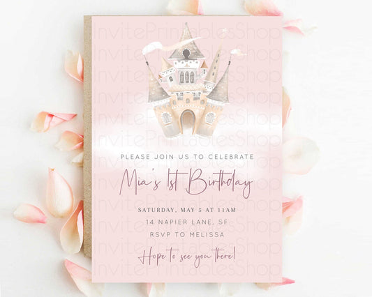 Editable Princess Birthday Invitation Princess Invitation Pastel Invitation