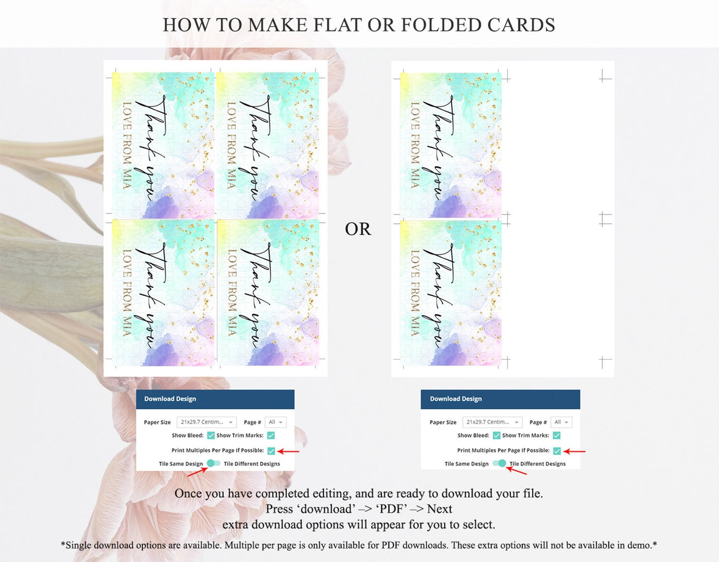 Pastel Thank You Rainbow Thank You Card Colorful Pastel Birthday Thank You Card Confetti Watercolor Pastel Teacher Thank You Cards D10157