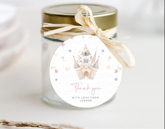 Princess Thank You Tags Castle Thank You Gift Tags Secret Garden Favor Tags Enchanted Castle Pastel Floral First Birthday Thank You D10364