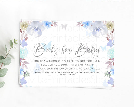 Secret Garden Books For Baby Card Boho Wildflower Book Insert Pastel Flower Garden Baby Shower Card Flower Guests Book Poem Request D10932