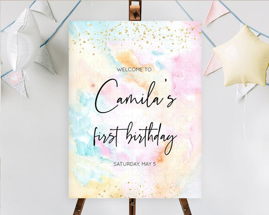 Editable Pastel Welcome Sign Pastel Rainbow Welcome Sign Colorful Rainbow Co