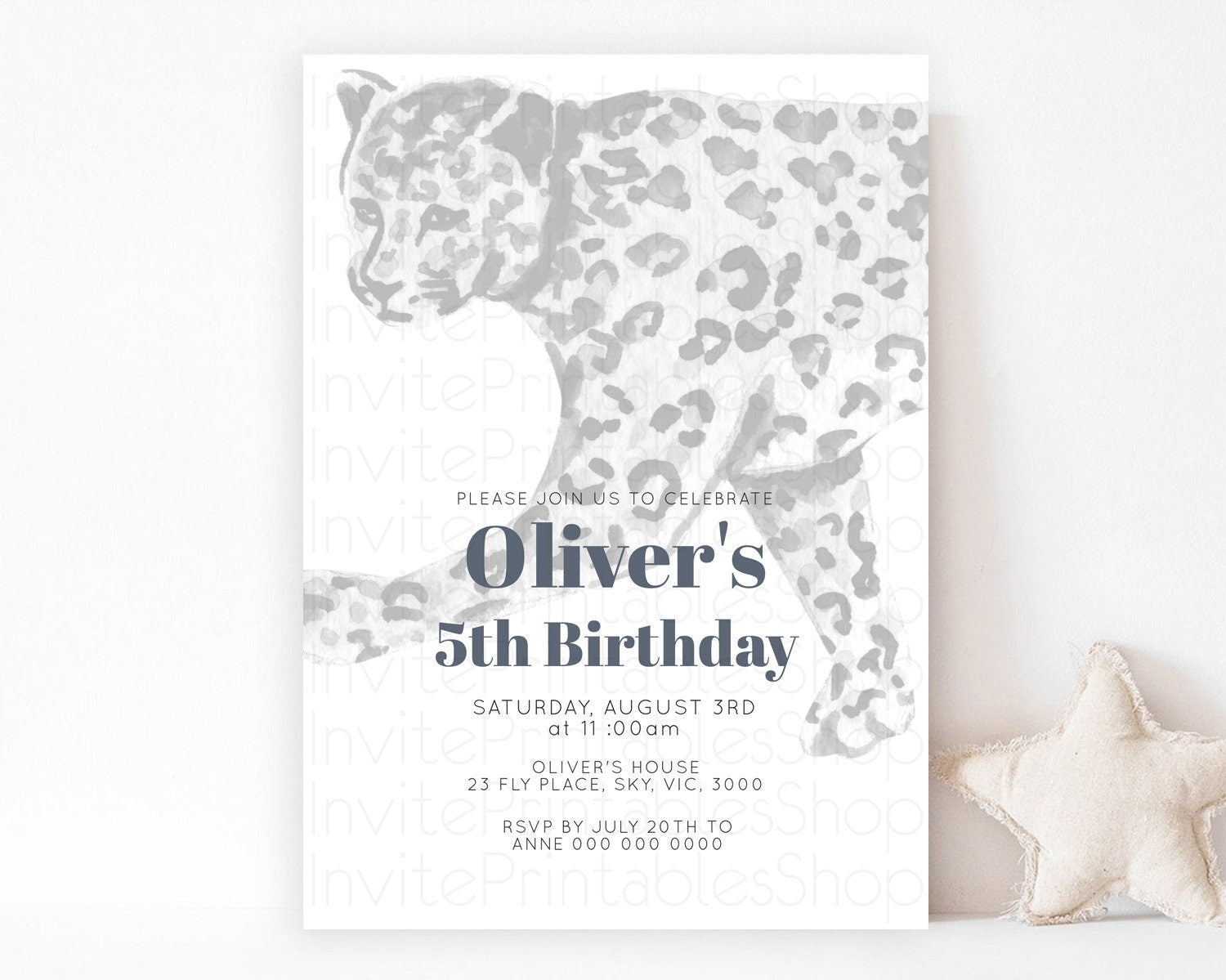 Editable Cheetah Birthday Invitation Cheetah Invitation Cheetah Birthday Che