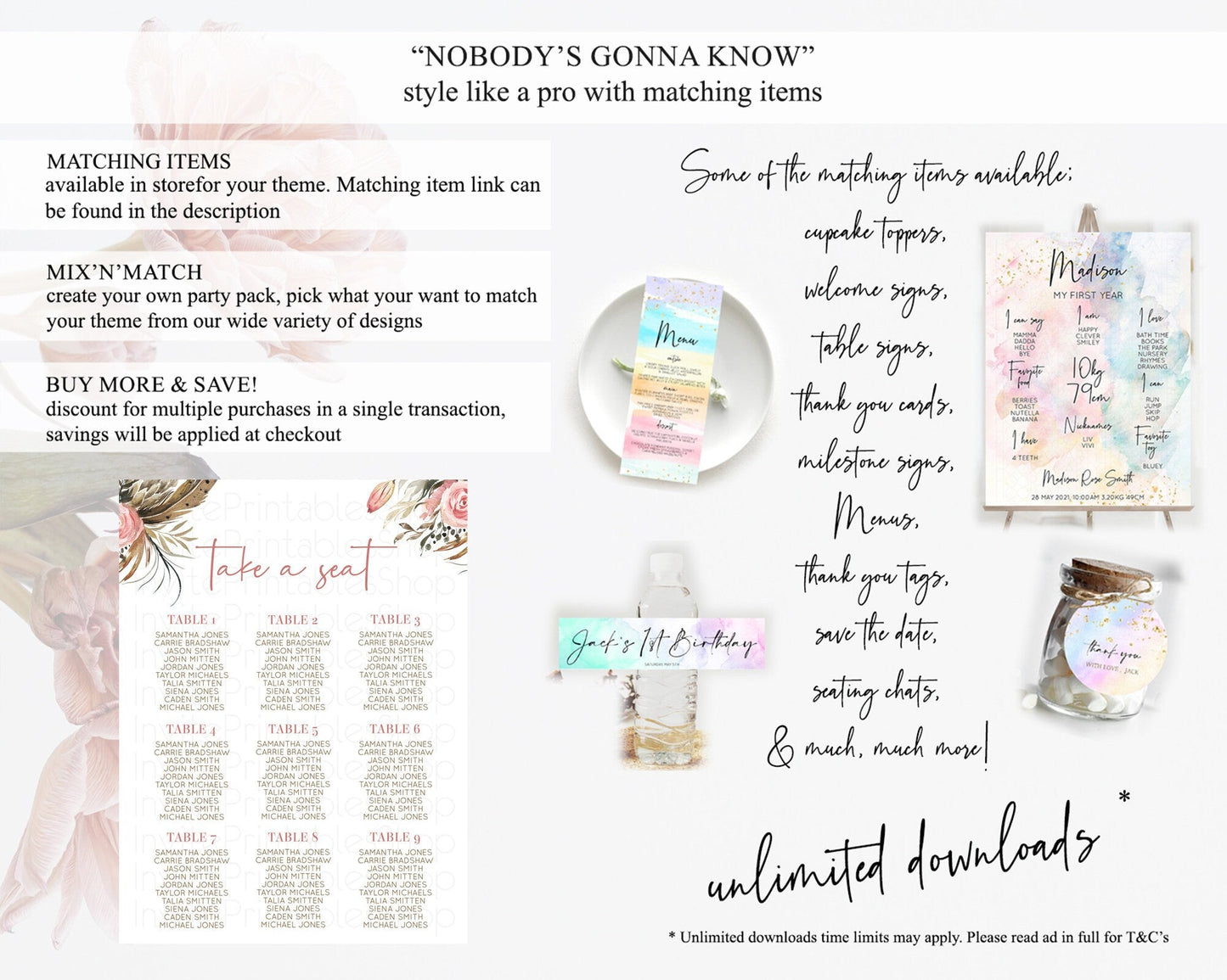 Secret Garden Seating Chart Wildflower Seating Chart Pastel Flowers Seating Chart Enchanted Garden Boho Floral Take A Seat Decor D10686