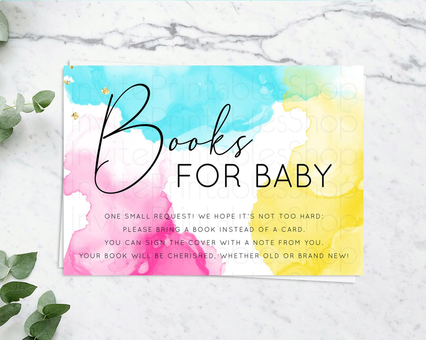 Pastel Books For Baby Card Pastel Rainbow Book Insert Colorful Ombre Watercolor Book Card Confetti Glitter Baby Book Poem Request D10898