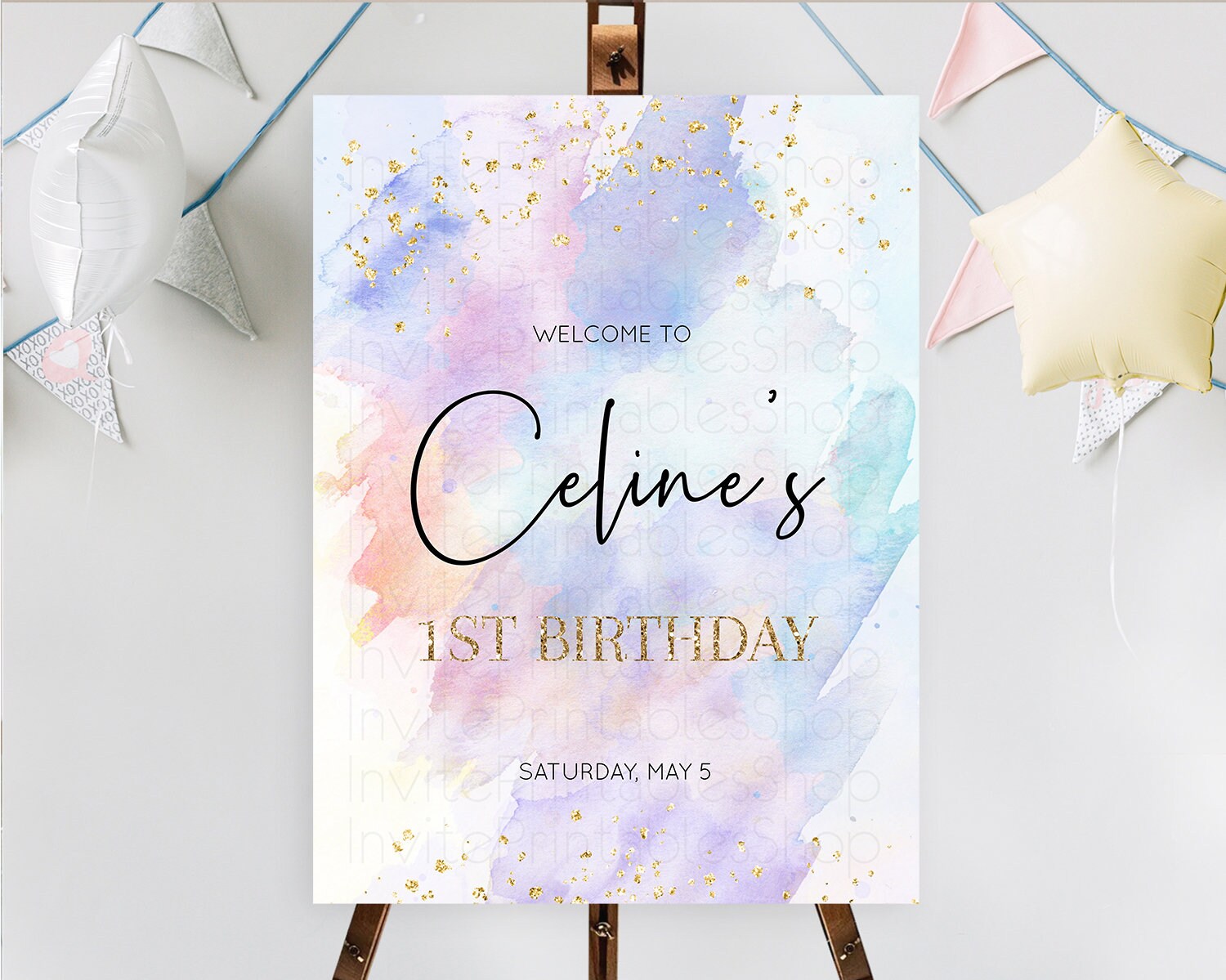 Editable Pastel Welcome Sign Pastel Rainbow Welcome Sign Colorful Rainbow Co