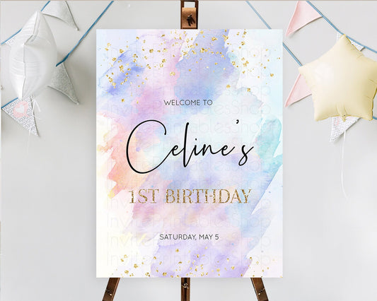 Editable Pastel Welcome Sign Pastel Rainbow Welcome Sign Colorful Rainbow Co