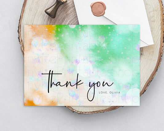 Editable Pastel Thank You Rainbow Thank You Card Colorful Pastel Birthday Th