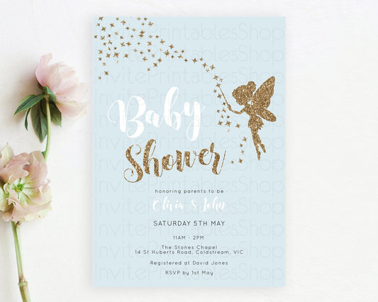 Editable Fairy Baby Shower Invitation, Enchanted Garden, Secret Garden, Past
